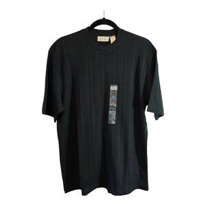 CONCEPTS BY CLAIBORNE MENS BLACK TSHIRT CREWNECK SHORT SLEEVE SIZE MEDIUM NWT